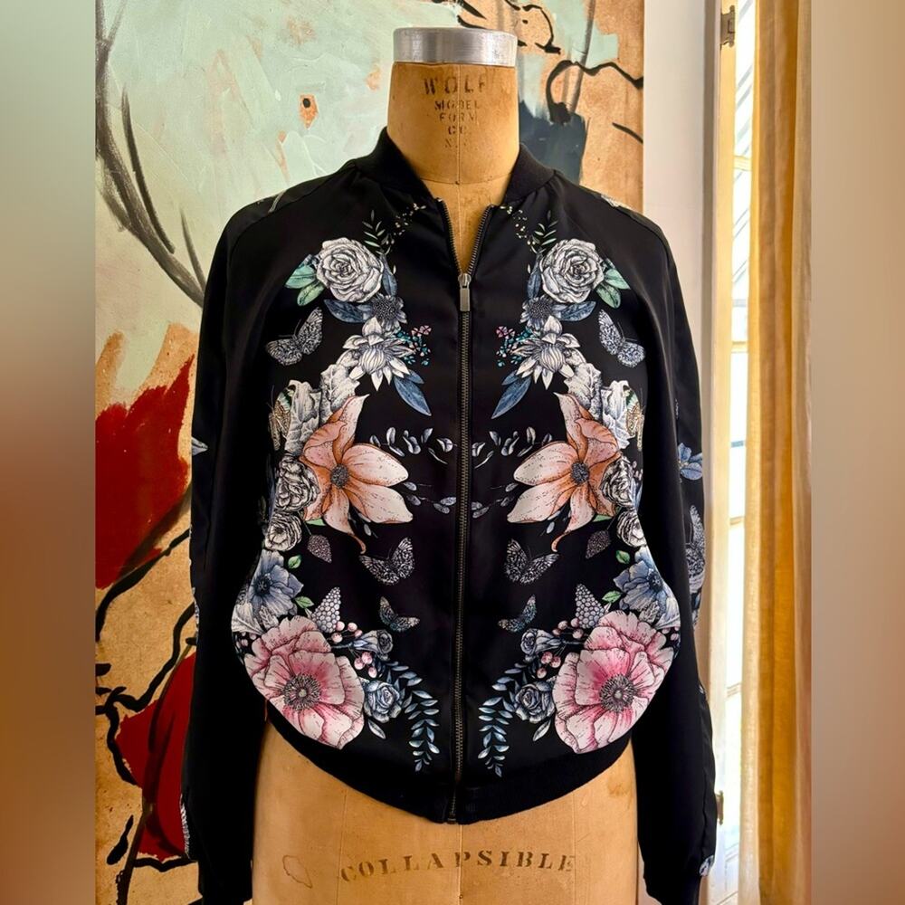 Oasis Prince’s Trust Floral Bomber Jacket - Picture 1 of 7